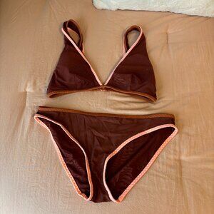 Aerie Colorblock Bikini Set- size medium